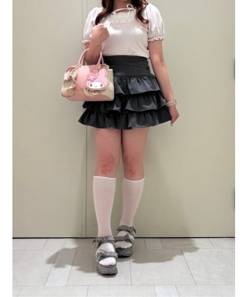SAMANTHAVEGA(サマンサベガ)の「サンリオキャラクターズコレクション「マイメロディ」 フリルかごバッグ(ハンドバッグ・レディース・ピンク・FREE)」の11枚目の写真