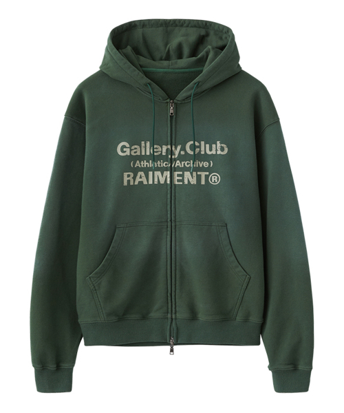 RAIMENT（レイメント）の「ヴィンテージウォッシングギャラリークラブフードジップアップ_グリーン（パーカー・レディース・その他・SMALL/MEDIUM/LARGE）」の2枚目の写真