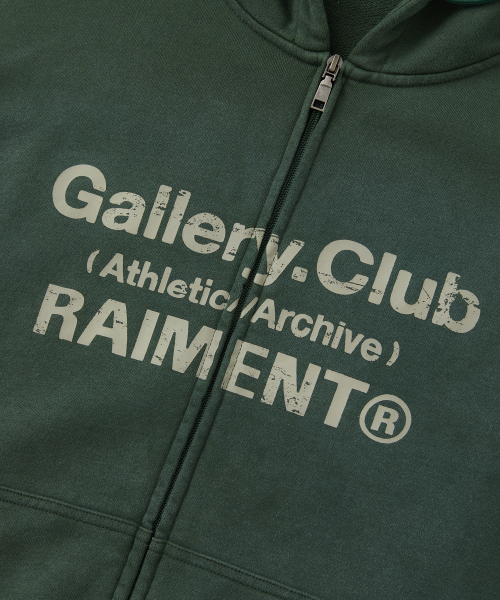 RAIMENT（レイメント）の「ヴィンテージウォッシングギャラリークラブフードジップアップ_グリーン（パーカー・レディース・その他・SMALL/MEDIUM/LARGE）」の6枚目の写真