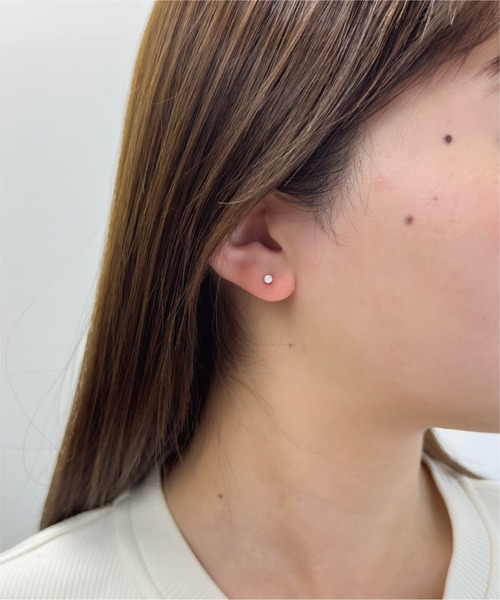 festaria bijou SOPHIA（フェスタリアビジュソフィア）の「K10PG キュービックジルコニア ピアス（ピアス（両耳用）・レディース・ピンクゴールド・ONE SIZE）」の4枚目の写真