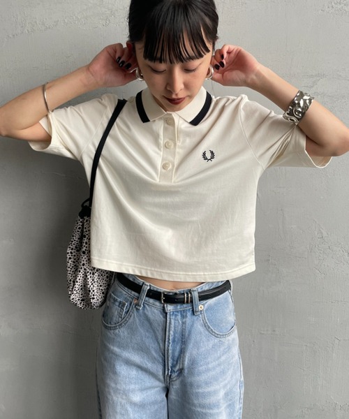 FRED PERRY/フレッドペリー] シングルティップライン クロップド丈