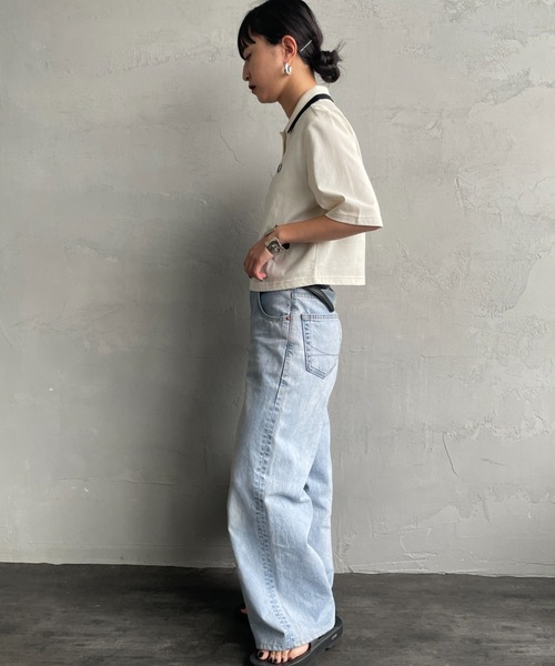 單線條短版POLO衫