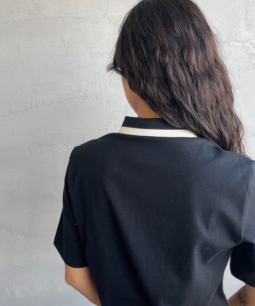 FRED PERRY（フレッドペリー）の「[FRED PERRY/フレッドペリー] シングルティップライン クロップド丈ポロシャツ（ポロシャツ・レディース・キナリ/ブラック・10）」の19枚目の写真