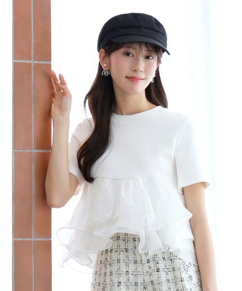 SNIDEL(スナイデル)の「【HIGH QUALITY】ファンシーツイードショーパン(その他パンツ・レディース・アイボリー/ベージュ/マルチ・0/1)」の18枚目の写真