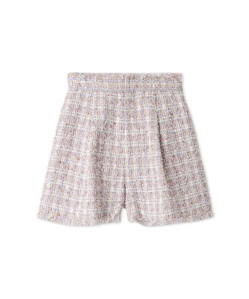 SNIDEL(スナイデル)の「【HIGH QUALITY】ファンシーツイードショーパン(その他パンツ・レディース・アイボリー/ベージュ/マルチ・0/1)」の8枚目の写真