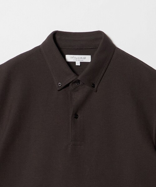 A DAY IN THE LIFE UNITED ARROWS（アデイインザライフユナイテッドアローズ）の「ドビー カノコ ボタンダウンポロシャツ-吸水速乾-＜A DAY IN THE LIFE＞（ポロシャツ・メンズ・ホワイト/グレー系/ダークブラウン・S/M/XL/L）」の5枚目の写真