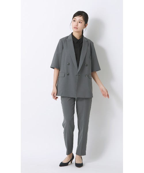 AOYAMA(アオヤマ)の「冷感わたしの推しパン 【テーパードパンツ】【涼】【セットアップ着用可】【裾上げ済み】(スーツパンツ・レディース・チャコールグレー・S/LL/L/M)」の7枚目の写真
