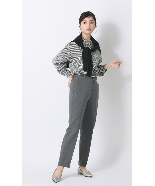 AOYAMA(アオヤマ)の「冷感わたしの推しパン 【テーパードパンツ】【涼】【セットアップ着用可】【裾上げ済み】(スーツパンツ・レディース・チャコールグレー・S/LL/L/M)」の6枚目の写真