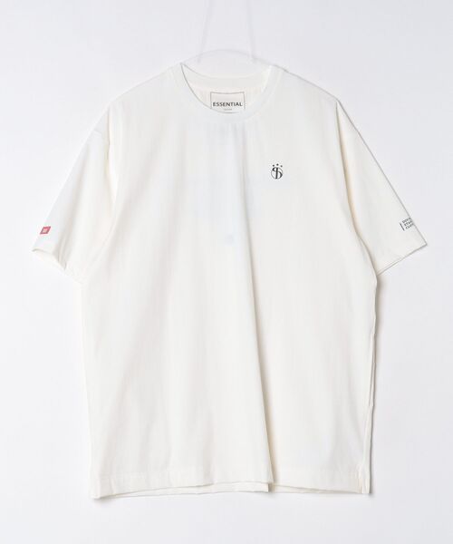 ESSENTIAL(エッセンシャル)の「ストレッチタフタ ロゴプリントTシャツ(Tシャツ/カットソー・レディース・オフホワイト・38)」の1枚目の写真