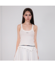 Soft Punching Lace Sleeveless [Ivory]