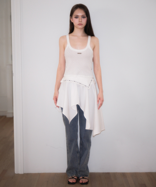 ROSEFRANTZ（ロゼフランツ）の「Soft Punching Lace Sleeveless [Ivory]（Tシャツ/カットソー・レディース・アイボリー・OS）」の2枚目の写真