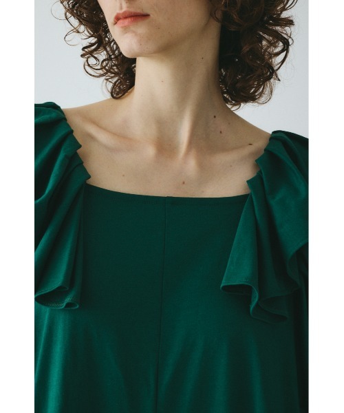 HeRIN.CYE(ヘリンドットサイ)の「Frill all in one / フリルオールインワン(つなぎ/オールインワン・レディース・グリーン/ネイビー・36/38)」の14枚目の写真