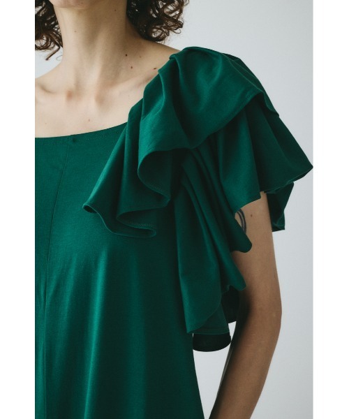 HeRIN.CYE(ヘリンドットサイ)の「Frill all in one / フリルオールインワン(つなぎ/オールインワン・レディース・グリーン/ネイビー・36/38)」の3枚目の写真