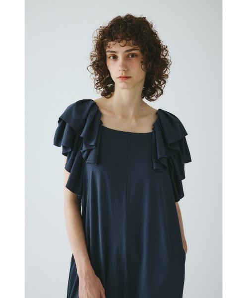 HeRIN.CYE(ヘリンドットサイ)の「Frill all in one / フリルオールインワン(つなぎ/オールインワン・レディース・グリーン/ネイビー・36/38)」の7枚目の写真