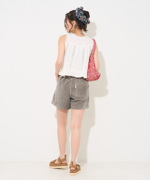 FREAK'S STORE(フリークスストア)の「Ocean Pacific × FREAK'S STORE/オーシャンパシフィック 【Beach & Festival】 HERITAGE CORDUROY SHORTS/ヘリテージ コーデュロイ ショートパンツ(その他パンツ・レディース・ブラウン/ブルー/ピンク/イエロー/グレー・フリ-)」の7枚目の写真