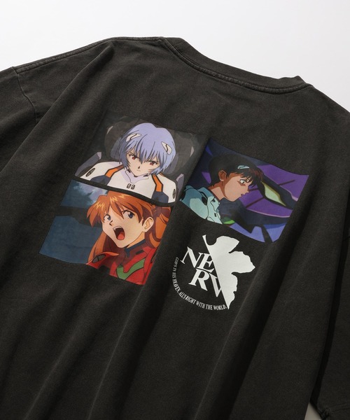 CORPUS SELECT(コーパストーキョー)の「【EVANGELION/エヴァンゲリオン】ヴィンテージピグメント加工アソートデザイン 半袖Tシャツ(Tシャツ/カットソー・メンズ・ブラック系2/ブラック系1/ブラック系3・XL/L/M)」の4枚目の写真