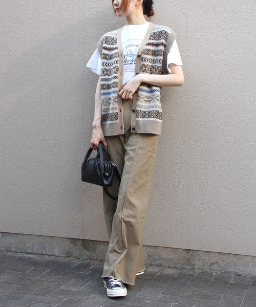 THE SHINZONE(ザ シンゾーン)の「THE SHINZONE/シンゾーン フェアアイルニットベスト FAIR ISLE KNIT VEST 26AMSNI08(ベスト・レディース・ネイビー/ベージュ・FREE)」の11枚目の写真