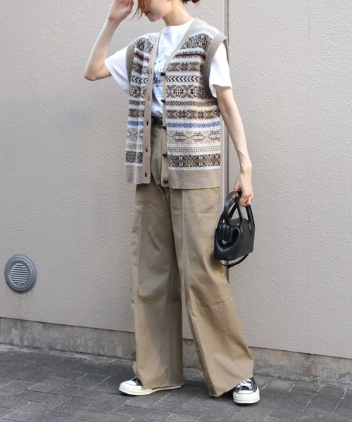 THE SHINZONE(ザ シンゾーン)の「THE SHINZONE/シンゾーン フェアアイルニットベスト FAIR ISLE KNIT VEST 26AMSNI08(ベスト・レディース・ネイビー/ベージュ・FREE)」の12枚目の写真