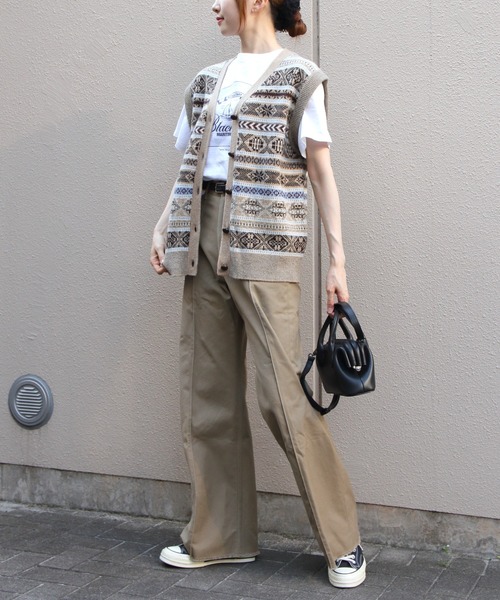 THE SHINZONE(ザ シンゾーン)の「THE SHINZONE/シンゾーン フェアアイルニットベスト FAIR ISLE KNIT VEST 26AMSNI08(ベスト・レディース・ネイビー/ベージュ・FREE)」の13枚目の写真