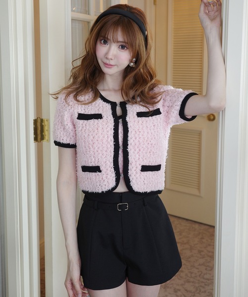 EIMY ISTOIRE(エイミーイストワール)の「BELTED SHORT PANTS(その他パンツ・レディース・グレー/ホワイト/ライトピンク/ブラック・38/36)」の7枚目の写真