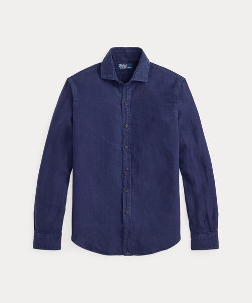 POLO RALPH LAUREN（ポロ ラルフ ローレン）の「クラシック フィット リネン シャツ（シャツ/ブラウス・メンズ・ネイビー系1・L/XS/S/M）」の2枚目の写真