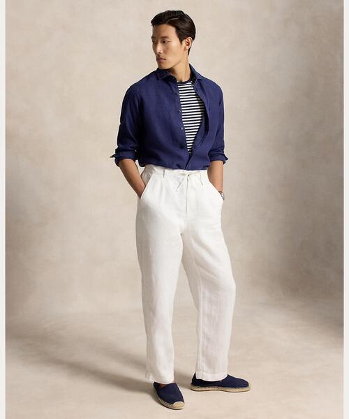 POLO RALPH LAUREN（ポロ ラルフ ローレン）の「クラシック フィット リネン シャツ（シャツ/ブラウス・メンズ・ネイビー系1・L/XS/S/M）」の3枚目の写真