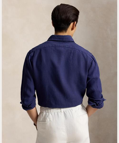 POLO RALPH LAUREN（ポロ ラルフ ローレン）の「クラシック フィット リネン シャツ（シャツ/ブラウス・メンズ・ネイビー系1・L/XS/S/M）」の4枚目の写真
