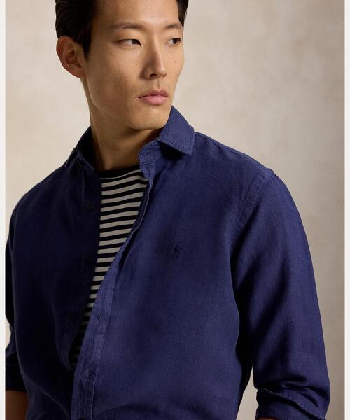 POLO RALPH LAUREN（ポロ ラルフ ローレン）の「クラシック フィット リネン シャツ（シャツ/ブラウス・メンズ・ネイビー系1・L/XS/S/M）」の5枚目の写真
