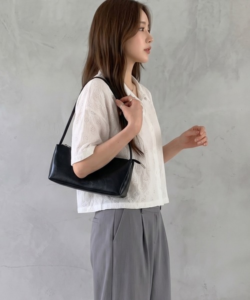 DRESS PLUS(ドレスプラス)の「アイレット刺繍半袖シャツ(Tシャツ/カットソー・レディース・オフホワイト/ミント/ブラック・M)」の21枚目の写真