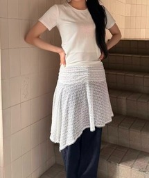 hugi（ハギ）の「LACE BLOOM SKIRT / レースブルームスカート（スカート）」