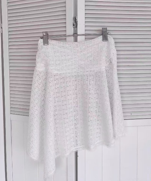 hugi（ハギ）の「LACE BLOOM SKIRT / レースブルームスカート（スカート・レディース・ホワイト・FREE）」の7枚目の写真