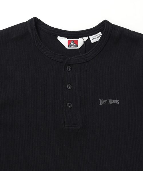 BEN DAVIS(ベンデイビス)の「【BEN DAVIS(ベンデイビス)】 RIB HENLEY TEE / Tシャツ 半袖 ヘンリーネック 刺繍 ワンポイント ユニセックス ピス(Tシャツ/カットソー・メンズ・グレー/ブラック/ホワイト・MEDIUM/X-LARGE/LARGE)」の12枚目の写真