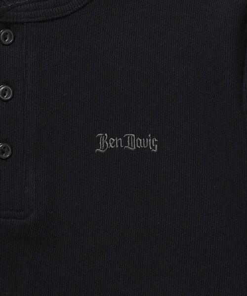 BEN DAVIS(ベンデイビス)の「【BEN DAVIS(ベンデイビス)】 RIB HENLEY TEE / Tシャツ 半袖 ヘンリーネック 刺繍 ワンポイント ユニセックス ピス(Tシャツ/カットソー・メンズ・グレー/ブラック/ホワイト・MEDIUM/X-LARGE/LARGE)」の13枚目の写真