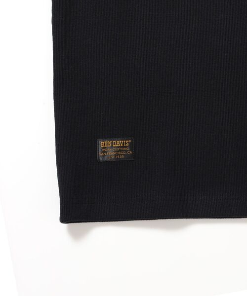 BEN DAVIS(ベンデイビス)の「【BEN DAVIS(ベンデイビス)】 RIB HENLEY TEE / Tシャツ 半袖 ヘンリーネック 刺繍 ワンポイント ユニセックス ピス(Tシャツ/カットソー・メンズ・グレー/ブラック/ホワイト・MEDIUM/X-LARGE/LARGE)」の14枚目の写真