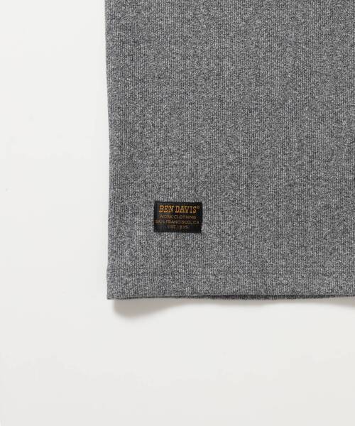 BEN DAVIS(ベンデイビス)の「【BEN DAVIS(ベンデイビス)】 RIB HENLEY TEE / Tシャツ 半袖 ヘンリーネック 刺繍 ワンポイント ユニセックス ピス(Tシャツ/カットソー・メンズ・グレー/ブラック/ホワイト・MEDIUM/X-LARGE/LARGE)」の19枚目の写真