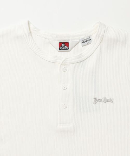 BEN DAVIS(ベンデイビス)の「【BEN DAVIS(ベンデイビス)】 RIB HENLEY TEE / Tシャツ 半袖 ヘンリーネック 刺繍 ワンポイント ユニセックス ピス(Tシャツ/カットソー・メンズ・グレー/ブラック/ホワイト・MEDIUM/X-LARGE/LARGE)」の22枚目の写真