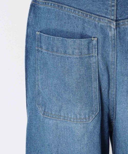 DRESSLAVE(ドレスレイブ)の「lyocell denim side tuck wide pants(リヨセルデニムショート丈ジャケットサイドタックワイドパンツ)(デニムパンツ・レディース・インディゴブルー・38/36)」の16枚目の写真
