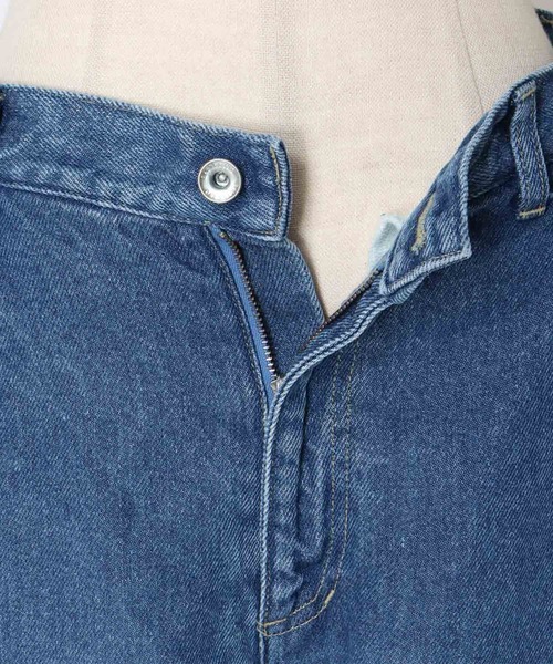 DRESSLAVE(ドレスレイブ)の「lyocell denim side tuck wide pants(リヨセルデニムショート丈ジャケットサイドタックワイドパンツ)(デニムパンツ・レディース・インディゴブルー・38/36)」の14枚目の写真