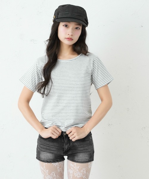 FCMM(エフシーエムエム)の「BORDER TEE / ボーダーTee(Tシャツ/カットソー・レディース・グレー/ブラック/グリーン・SMALL/MEDIUM)」の17枚目の写真