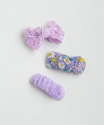 Rora（ローラ）の「ブルームレース パッチンどめ 3個セット (2colors)（バレッタ/ヘアクリップ）」