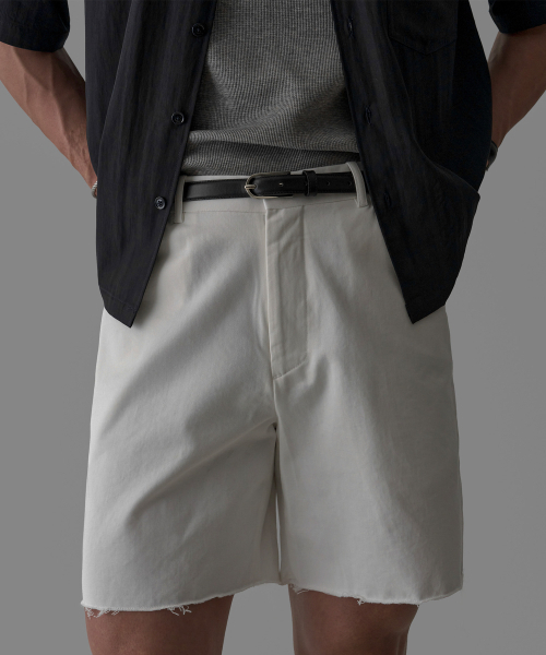 BOWLOW PRODUCT（バウロープロダクト）の「カットオフコットンハーフパンツ[アイボリー]（その他パンツ・メンズ・その他・MEDIUM/LARGE/X-LARGE）」の5枚目の写真