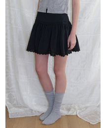 Berries lace mini skirt (black)