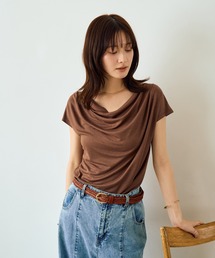 YECCA VECCA | 【接触冷感】ドレープカットトップス(Tシャツ/カットソー)