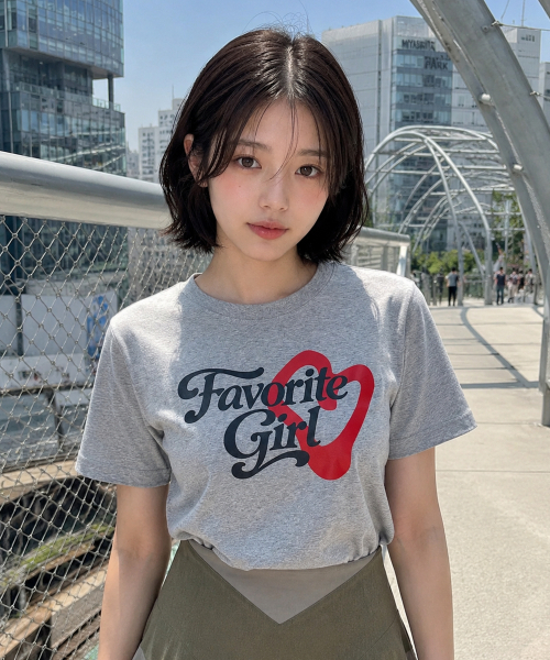 PIEDPIPER(パイド・パイパー)の「フェイバリットガールTシャツグレー(Tシャツ/カットソー・レディース・その他・1/2)」の1枚目の写真