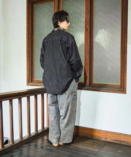 niko and...（ニコアンド）の「Plaid Panel Denim Shirt[niko and ...JEANS]（シャツ/ブラウス・メンズ・ブラック/ブルー・LARGE/MEDIUM）」の18枚目の写真