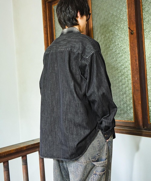 niko and...（ニコアンド）の「Plaid Panel Denim Shirt[niko and ...JEANS]（シャツ/ブラウス・メンズ・ブラック/ブルー・LARGE/MEDIUM）」の20枚目の写真