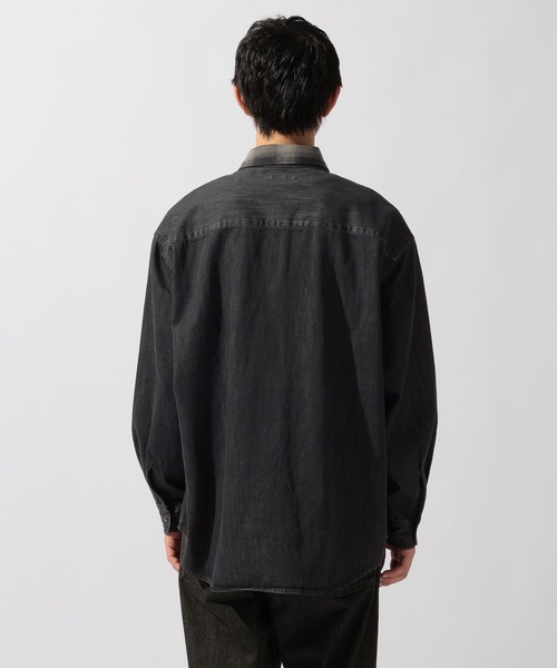 niko and...（ニコアンド）の「Plaid Panel Denim Shirt[niko and ...JEANS]（シャツ/ブラウス・メンズ・ブラック/ブルー・LARGE/MEDIUM）」の4枚目の写真
