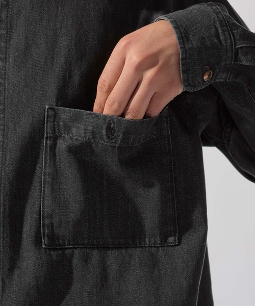 niko and...（ニコアンド）の「Plaid Panel Denim Shirt[niko and ...JEANS]（シャツ/ブラウス・メンズ・ブラック/ブルー・LARGE/MEDIUM）」の8枚目の写真