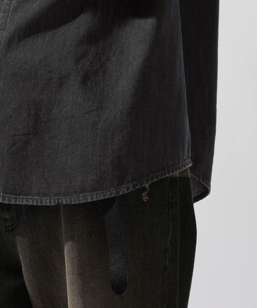 niko and...（ニコアンド）の「Plaid Panel Denim Shirt[niko and ...JEANS]（シャツ/ブラウス・メンズ・ブラック/ブルー・LARGE/MEDIUM）」の9枚目の写真