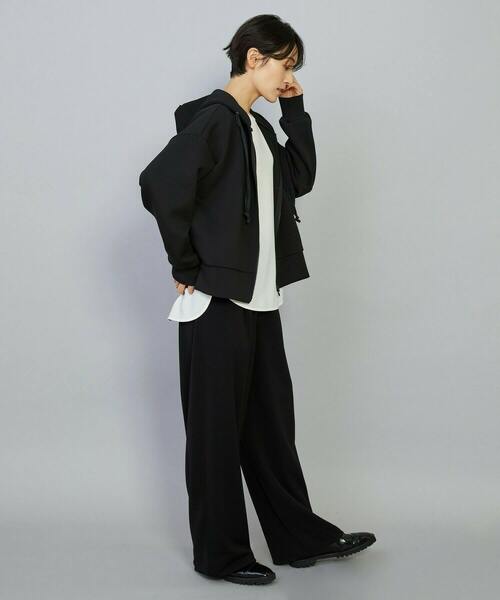 MOGA(モガ)の「トリアセカルゼセミワイドパンツ(その他パンツ・レディース・ダークネイビー/ブラック・1/2/3)」の20枚目の写真